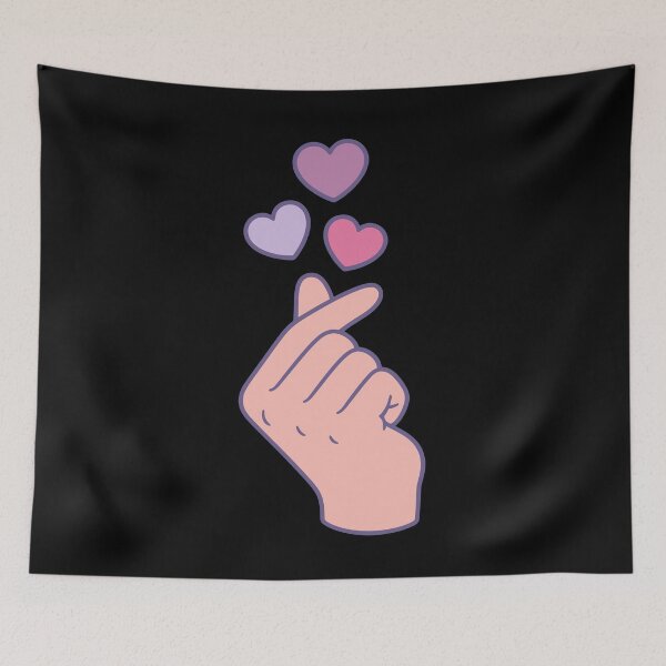 Item preview, Kpop Korean Music Cute Finger Heart Love Korea designed and sold by LuminOrb.
