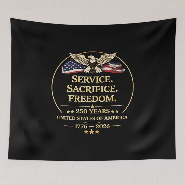 Item preview, USA 250th Anniversary Veterans Military 4th of July  designed and sold by gear-posters.