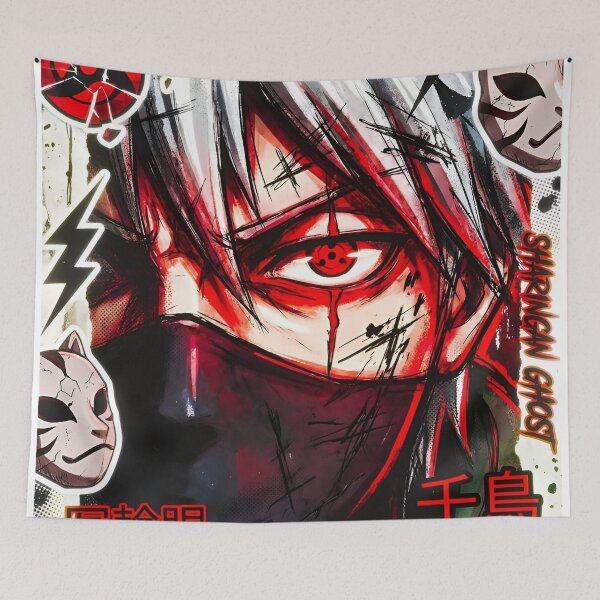 Item preview, Red Eye Ninja Warrior – Lightning God Anime Shinobi Art designed and sold by Dyan4.
