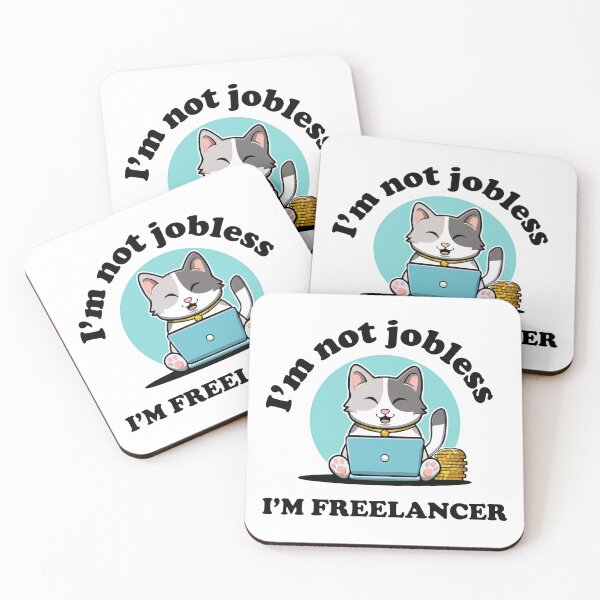 Item preview, I'm Not Jobless, I'm Freelancer - Cute Cat Lover Print designed and sold by love creative.