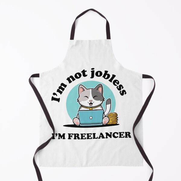 Item preview, I'm Not Jobless, I'm Freelancer - Cute Cat Lover Print designed and sold by love creative.