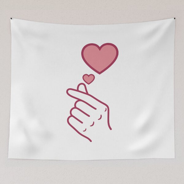 Item preview, Kpop Korean Music Cute Finger Heart Love Korea designed and sold by LuminOrb.