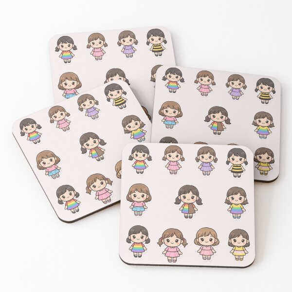 Item preview, cute girls sticker for fun designed and sold by zohocreations.