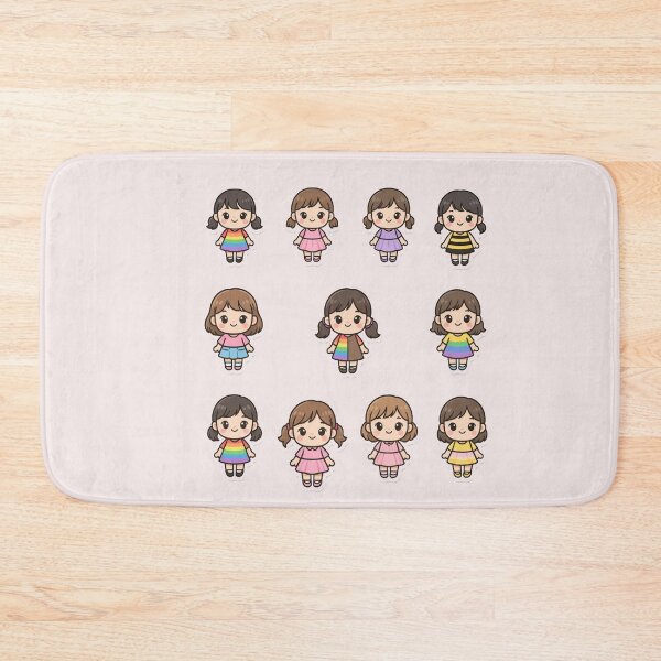Item preview, cute girls sticker for fun designed and sold by zohocreations.