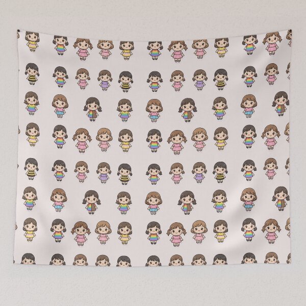 Item preview, cute girls sticker for fun designed and sold by zohocreations.