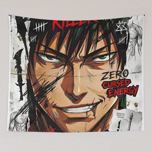 Item preview, Cursed Sorcerer Outcast – Dark Anime Anti-Hero Energy Art designed and sold by Dyan4.
