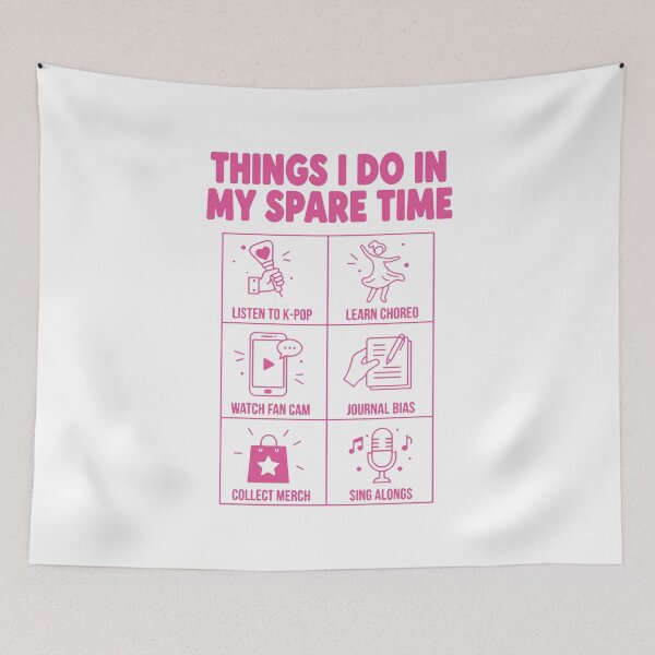 Item preview, Things I Do In My Spare Time Kpop Korean Music designed and sold by LuminOrb.