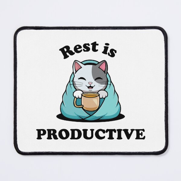 Item preview, Rest is Productive - Cute Cat Lover Print designed and sold by love creative.