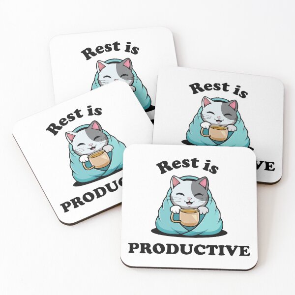 Item preview, Rest is Productive - Cute Cat Lover Print designed and sold by love creative.