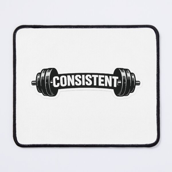 Item preview, Consistent Gym Sticker | Fitness Motivation Barbell Sticker for Water Bottles & Laptops designed and sold by tonyhopeirl.