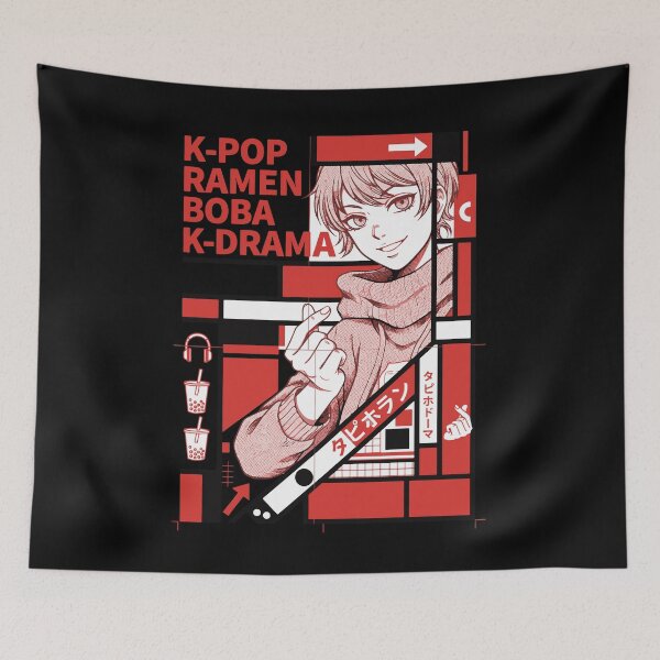 Item preview, K-Pop Ramen Boba K Drama Anime Korean Music Girl designed and sold by LuminOrb.