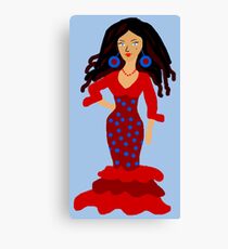 Flamenco girl Canvas Print