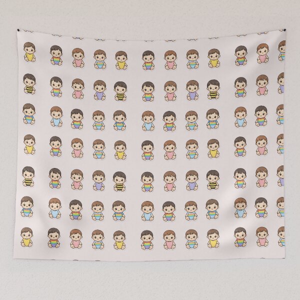 Item preview, cute babies sticker for fun designed and sold by zohocreations.