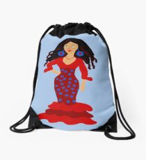 Flamenco girl Drawstring Bag