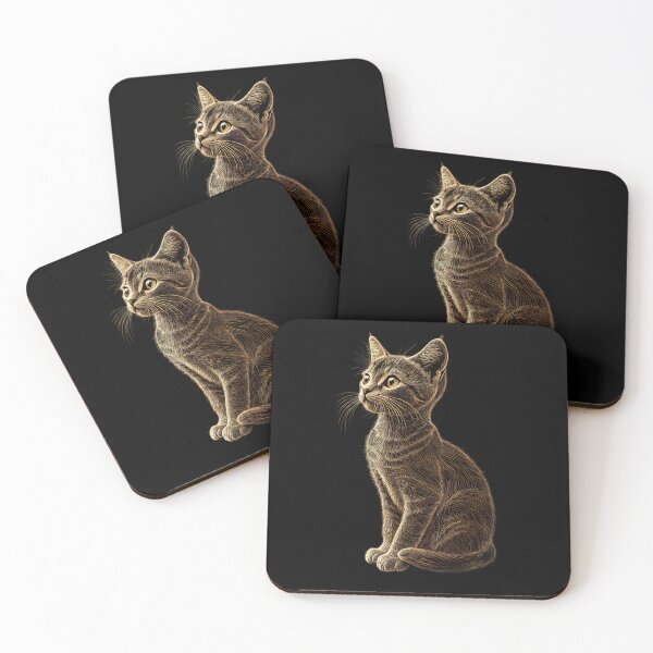 Item preview, Feline Elegance Golden designed and sold by UrbanPrts.