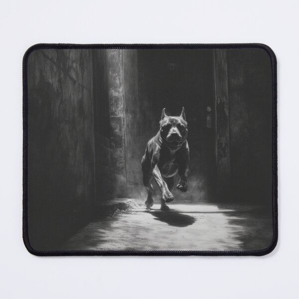 Item preview, A powerful Pit Bull sprinting through a gritty urban alley, Dogs in Motion designed and sold by CDC40.