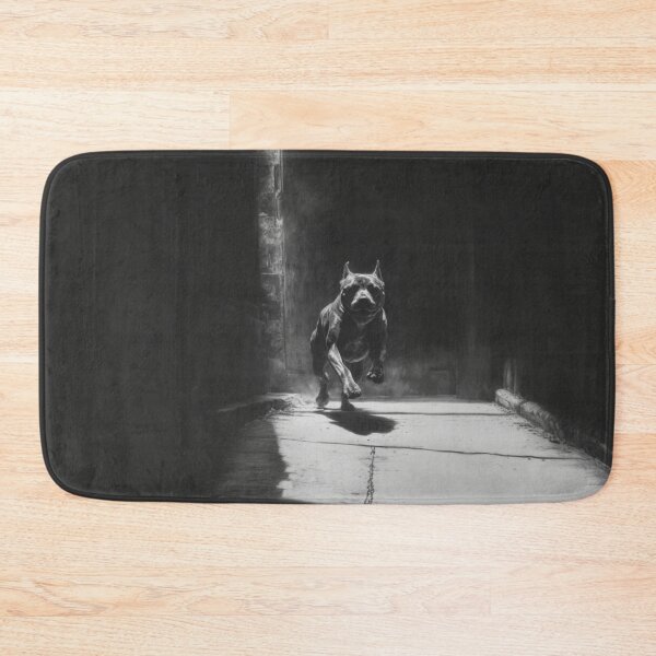 Item preview, A powerful Pit Bull sprinting through a gritty urban alley, Dogs in Motion designed and sold by CDC40.