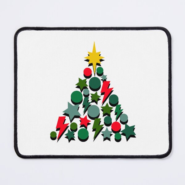 Item preview, Red and Green Christmas Tree, Lightning, Star and Baubles designed and sold by OneThreeSix.