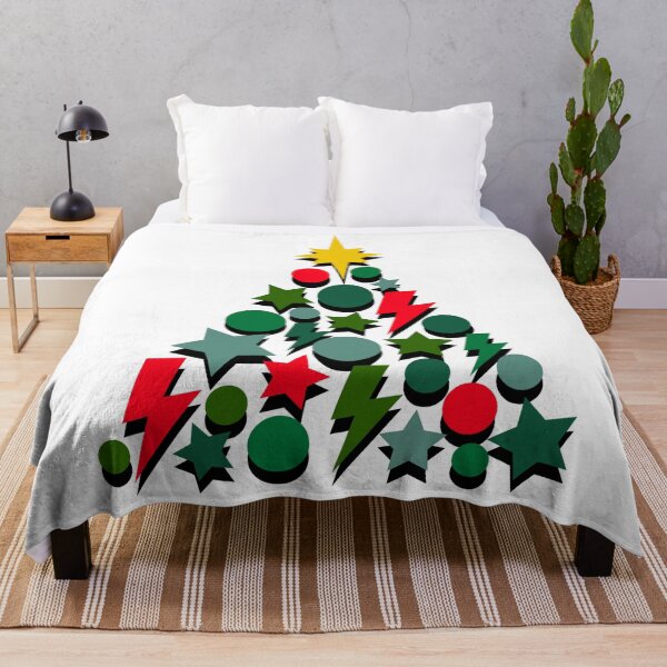 Item preview, Red and Green Christmas Tree, Lightning, Star and Baubles designed and sold by OneThreeSix.