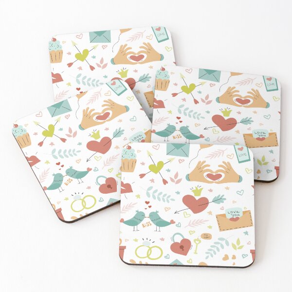 Item preview, Cute Valentine’s Day Doodles – Love & Romance Pattern designed and sold by Tamer ⭐⭐⭐⭐⭐.