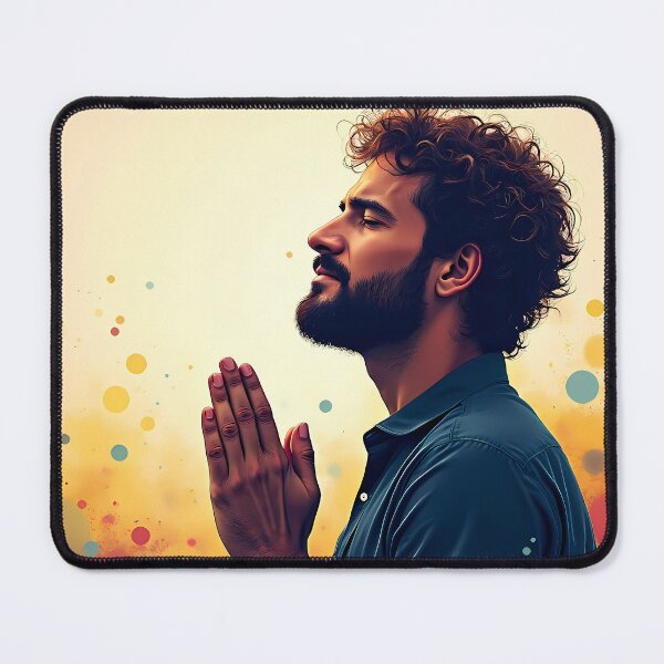 Item preview, Praying Man Abstract Illustration designed and sold by Pastor Reeves Studio.