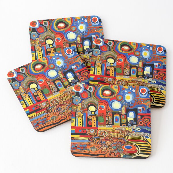 Item preview, Psychedelic Townscape designed and sold by George Hutton Hunter.