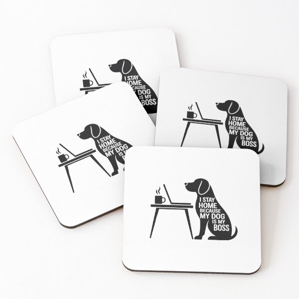 Item preview, I Stay Home because my dog is my boss| Funny Dog Owner T-Shirt designed and sold by RALYSHOP.