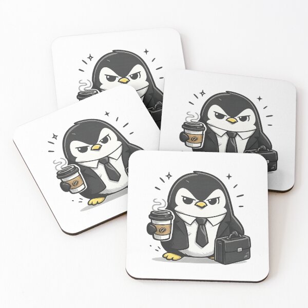 Item preview, Corporate Penguin – But Why? Office Humor Illustration designed and sold by Raven Studios.