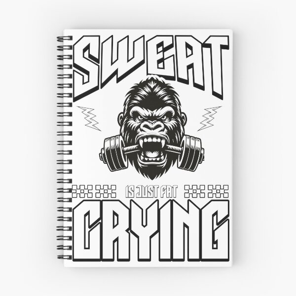Item preview, Funny Fitness Gorilla - Sweat Is Fat Crying Motivational Gym Art designed and sold by Abaseen.