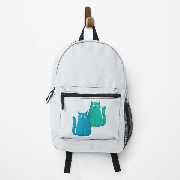 Item preview, Moody Cat Duo – Green and Blue Sad Cat Illustration designed and sold by Brightful Creations .