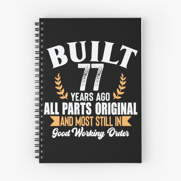 Item preview, Built 77 Years Ago – All Parts Original Funny 77th Birthday T-Shirt designed and sold by popcorntot.