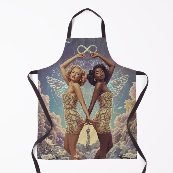 Item preview, Cyberpunk Pin-Up Twins | Retro-Futuristic Circuit Board & Liquid Metal designed and sold by MissSaylor.
