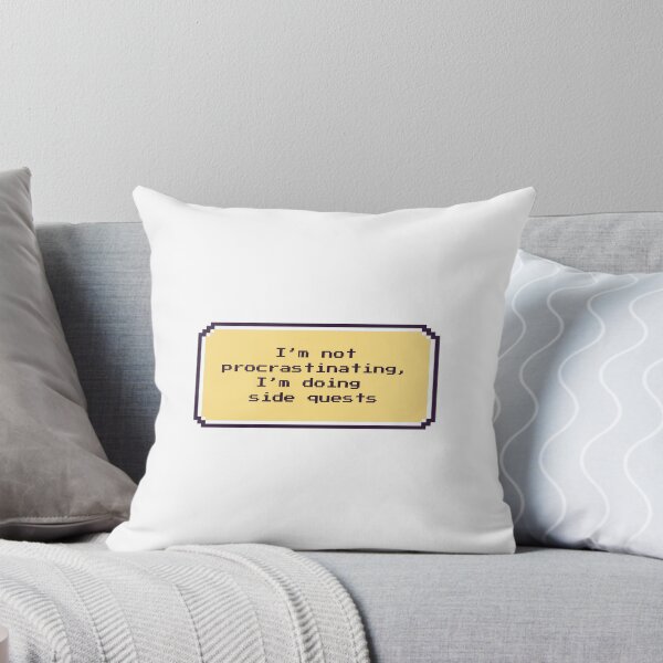 Item preview, Funny Procrastinating Side Quests Pixel Text designed and sold by theoddcreative.