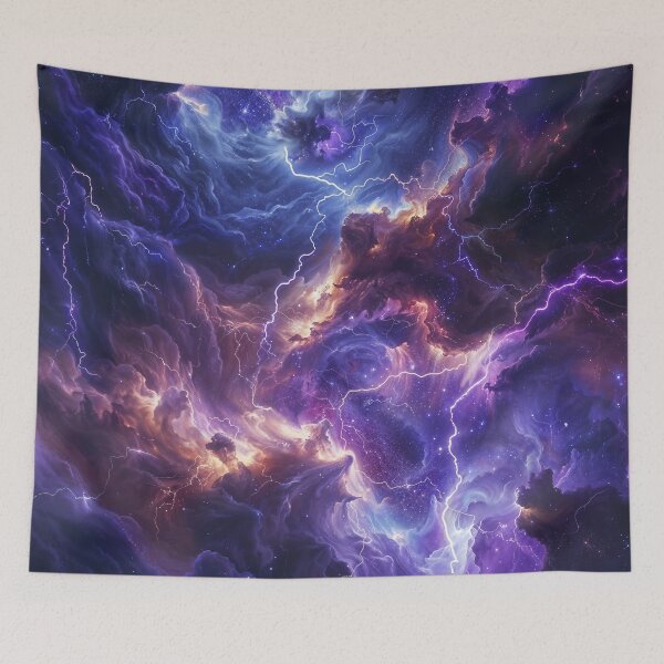 Item preview, Storm Violet Blue Clouds Cosmic Art designed and sold by QuantumDrift.