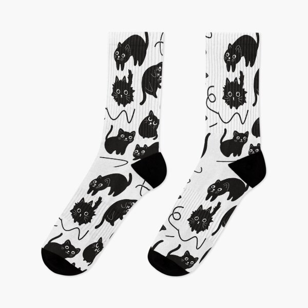 Item preview, Cute Black Cats & Squiggles Pattern - Minimalist Grey designed and sold by Tamer ⭐⭐⭐⭐⭐.