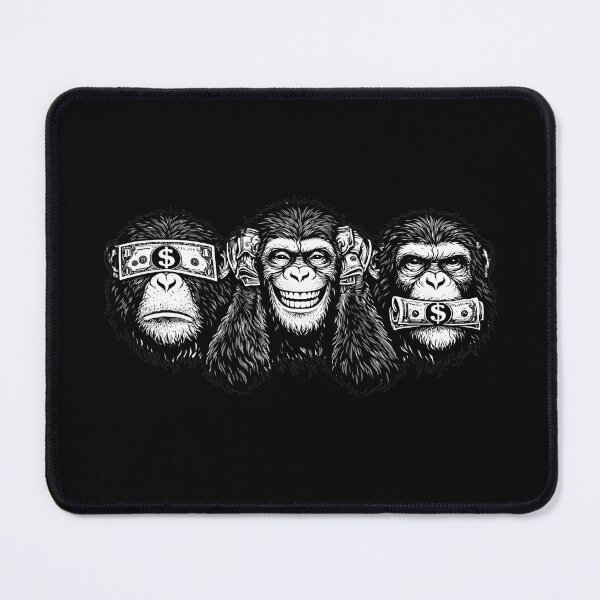 Item preview, See No Evil Hear No Evil Speak No Evil Dollar Monkey designed and sold by JerdbordinShop.