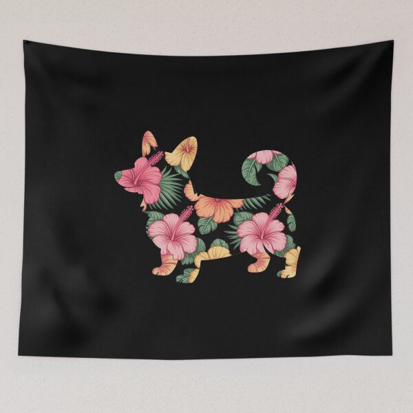 Item preview, Corgi Flower Dog Silhouette Floral Women Men designed and sold by joyouartArt.