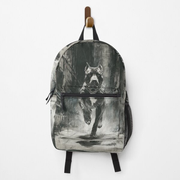 Item preview, A powerful Pit Bull sprinting through a gritty urban alley, Dogs in Motion designed and sold by CDC40.