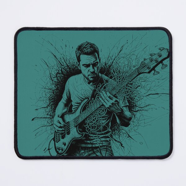Item preview, The Bassist in Action Blk designed and sold by UrbanPrts.
