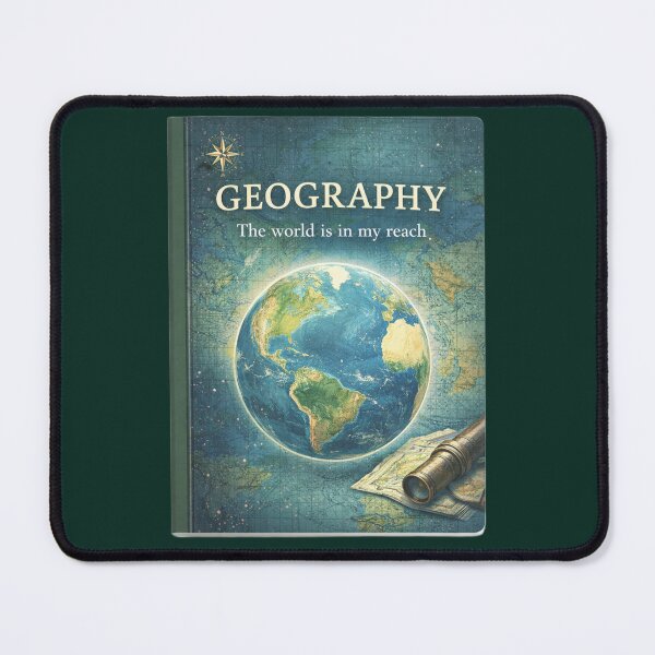 Item preview, Geography - The World Is Within My Reach Notebook Cover designed and sold by Studio Yvonne .