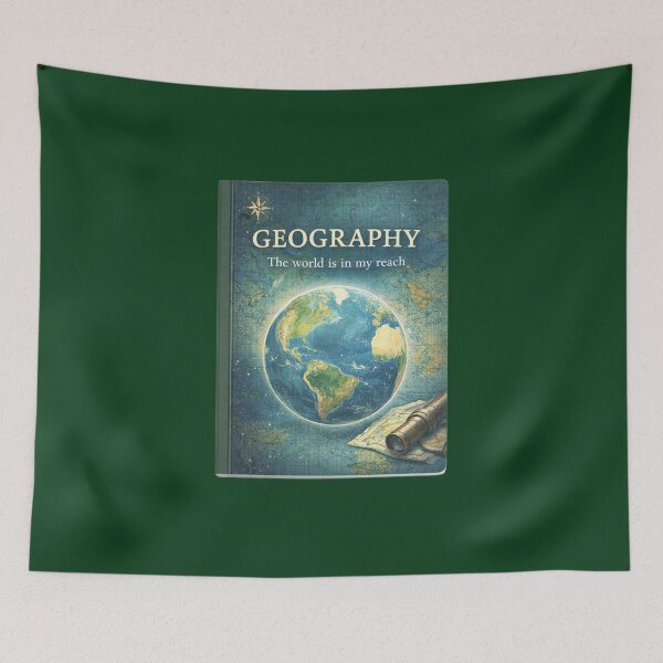 Item preview, Geography - The World Is Within My Reach Notebook Cover designed and sold by Studio Yvonne .
