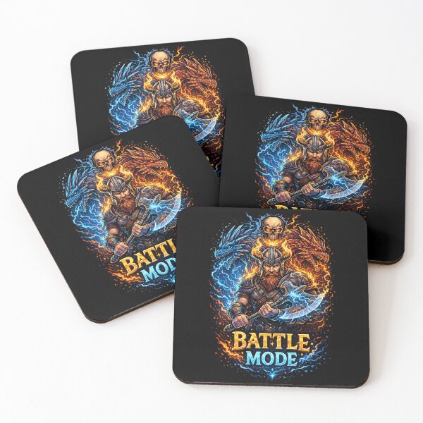 Item preview, Battle Mode Warrior – Viking Skull & Dragon Power Graphic Design designed and sold by Cloudberry Creative.
