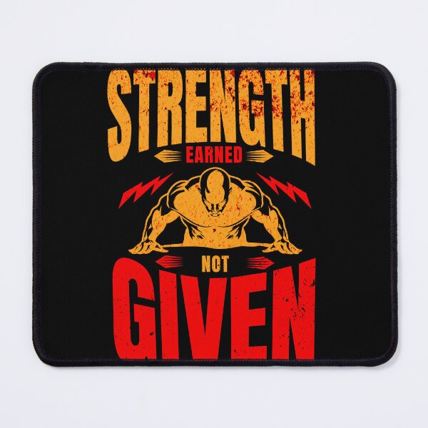 Item preview, Strength Earned Not Given – Distressed Bodybuilding Motivation designed and sold by Abaseen.