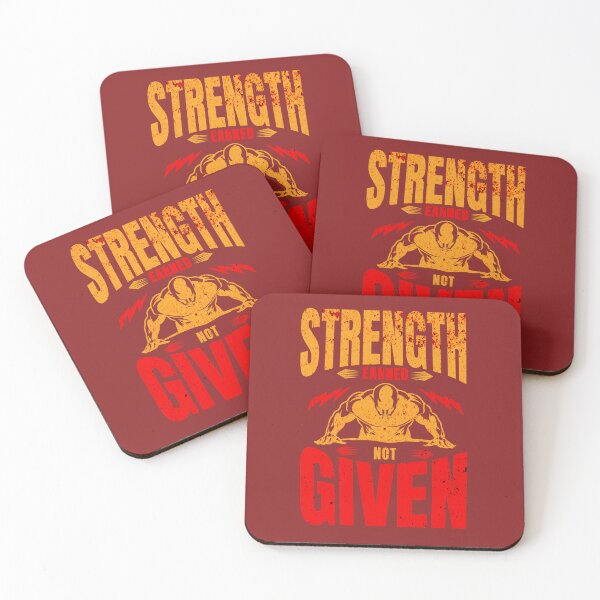 Item preview, Strength Earned Not Given – Distressed Bodybuilding Motivation designed and sold by Abaseen.