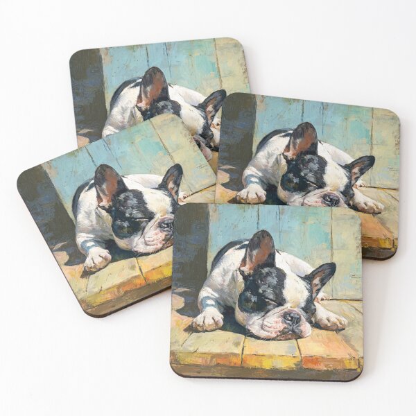 Item preview, Sleeping French Bulldog in Soft Painterly Style designed and sold by LawleyKingdom.
