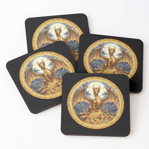 Item preview, Gold Dragon  Moon  - Spirit Moon Art designed and sold by Magic  House.