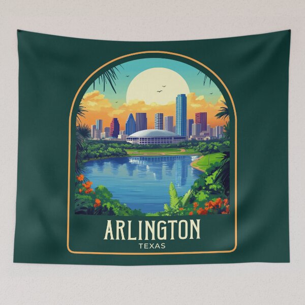 Item preview, Arlington Vintage Travel Illustration designed and sold by HomeLivingCo.