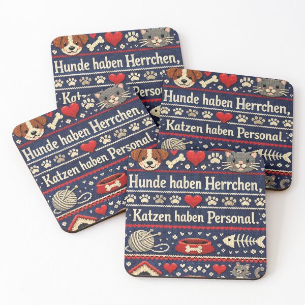 Item preview, Dogs have owners, cats have staff, knitting patterns designed and sold by Mauswohn.
