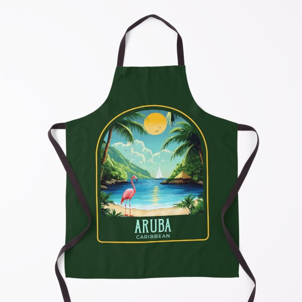 Item preview, Aruba Vintage Travel Illustration designed and sold by HomeLivingCo.