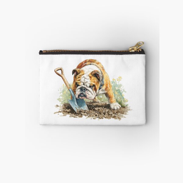 Item preview, Determined English Bulldog Digging Illustration designed and sold by LawleyKingdom.